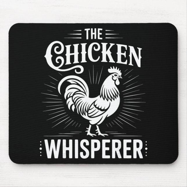Hühnerflüsterer Geflügelzüchter Hahn _2  Mousepad (Vorne)