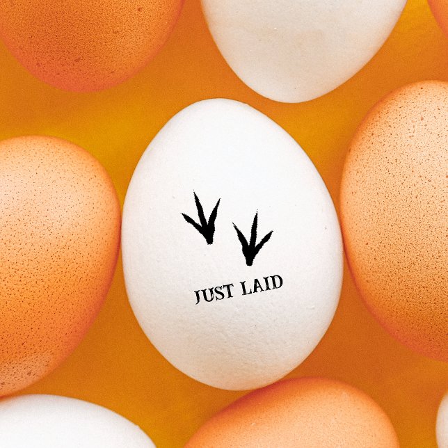 Hühnerfüße "Just Laid" Mini-Hühnereier Briefmarke Gummistempel (Von Creator hochgeladen)