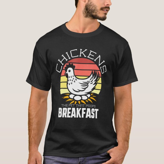 Hühnerfütterung Kacke Frühstück T-Shirt (Vorderseite)