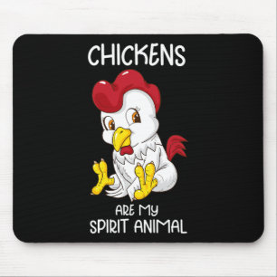 Hühnergeist-Tier Frauen Hühnerbauer Coop Huhn Mousepad