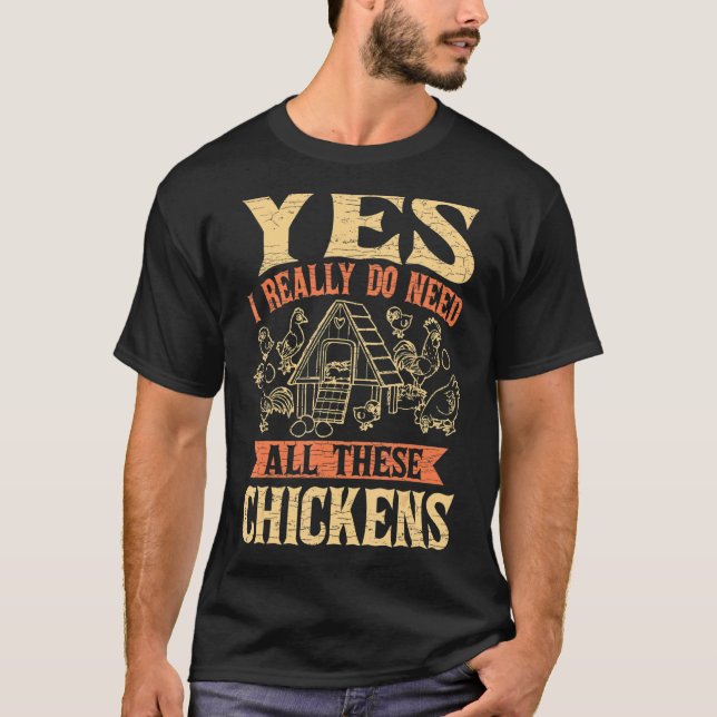 Hühnerhähnchen-Bauer T-Shirt (Vorderseite)
