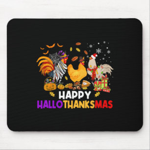 HühnerHalloween glückliches Hallothanksmas Herbstf Mousepad
