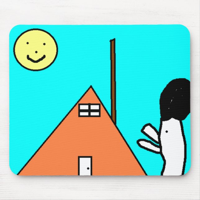 Hühnerhaus Mousepad (Vorne)