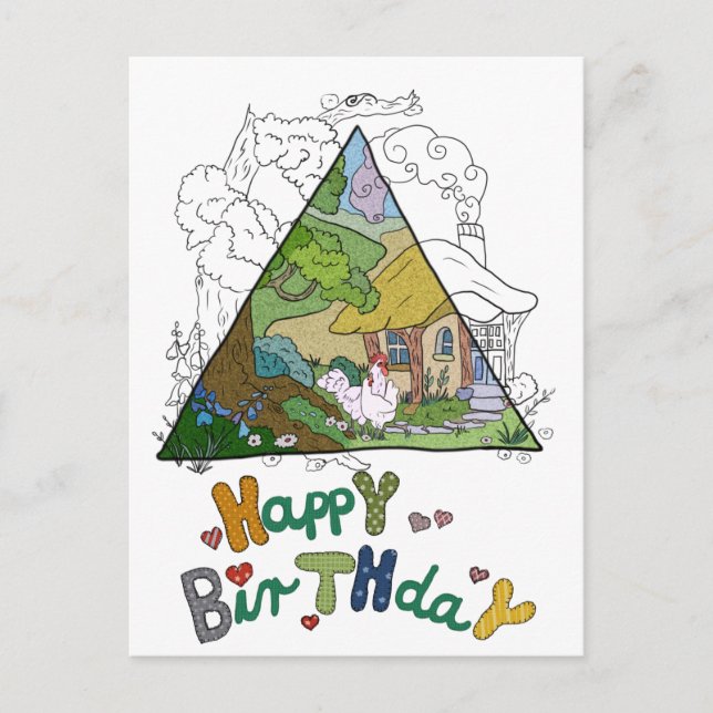 Hühnerhaus Postkarte (Vorderseite)