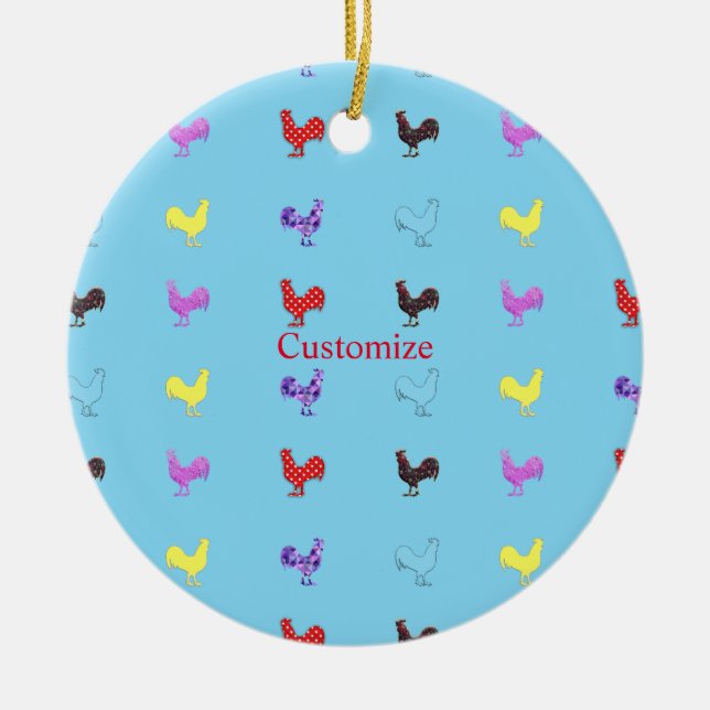 Hühnerhennen Thunder_Cove Keramik Ornament (Vorne)