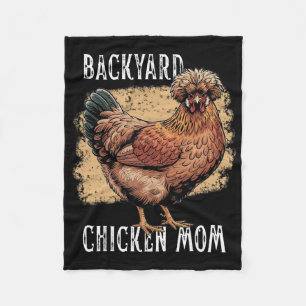 Hühnerhof-Huhn-Mama-Polnisches-Huhn-Design-Vintage Fleecedecke