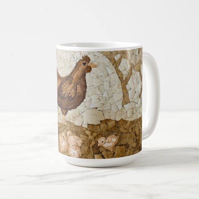 Hühnerhof-Tasse Kaffeetasse (VorderseiteRechts)