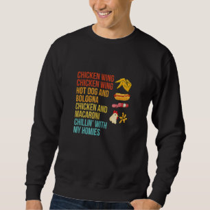Hühnerhühner Wing Hot Dog und Bologna Sweatshirt