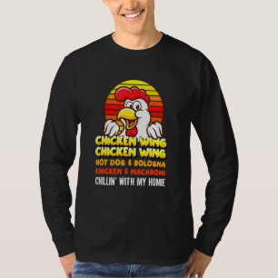 Hühnerhühner-Wing-Hotdog und Bologna für K T-Shirt