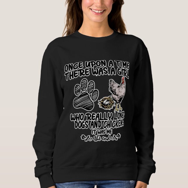 Hühnerhunde Bauer Girl Sweatshirt (Vorderseite)