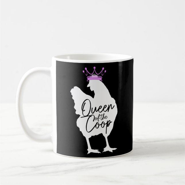 Hühnerkönigin des Coop Chicken Mama Bauer Kaffeetasse (Links)