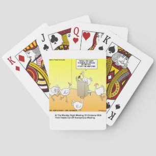 Hühnerkopf-Anonyme Cartoon-Geschenke & -T-Shirts Spielkarten