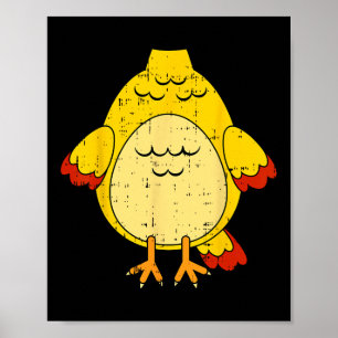 Hühnerkostüm Niedlich leicht TierHalloween-Geschen Poster
