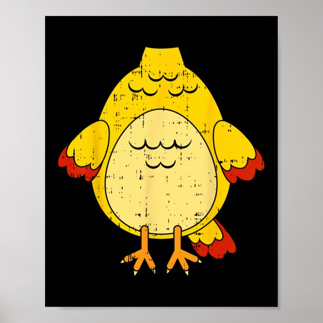 Hühnerkostüm Niedlich leicht TierHalloween-Geschen Poster (Vorne)