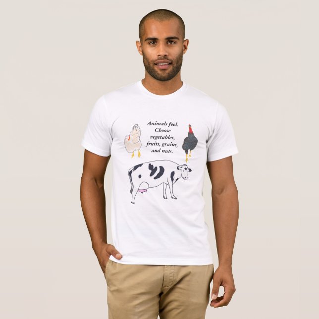 Hühnerkuh Türkei Wählen Sie Gemüse... Shirt (Vorne ganz)