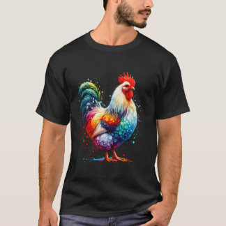 Hühnerkunst Grafik Frauen Hühnerfarm Lustig T-Shirt