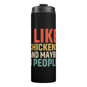Hühnerkunst Ich mag Hühner Thermosbecher