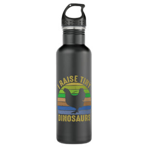 Hühnerkunst Ich Ziehe Winzige Dinosaurier Auf Edelstahlflasche