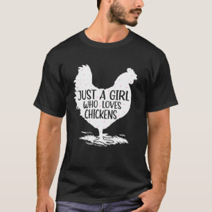 Hühnerliebhaber-Bauer Lustig Nur Ein Mädchen Das H T-Shirt