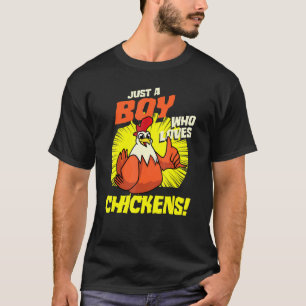 Hühnerliebhaber Bauer Nur Ein Junge Der Hühner Lie T-Shirt