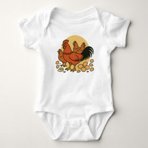 Hühnerliebhaber-Bodysuit Baby Strampler