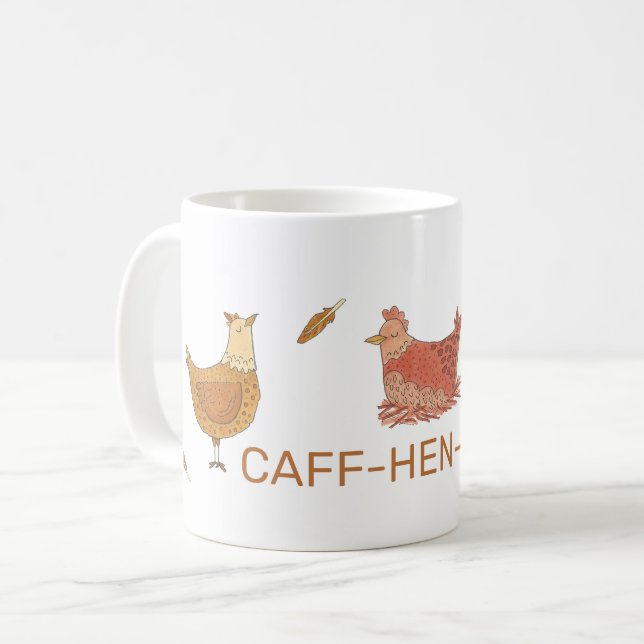 Hühnerliebhaber gekoffeint kaffeetasse (Vorderseite Links)