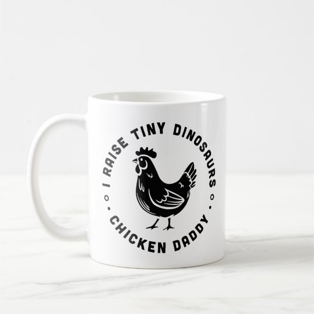 Hühnerliebhaberpapa Ich züchte winzige Dinosaurier Kaffeetasse (Links)