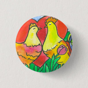 Hühnerliebvögel Button