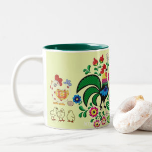 "Hühnerlippen" Zweifarbige Tasse