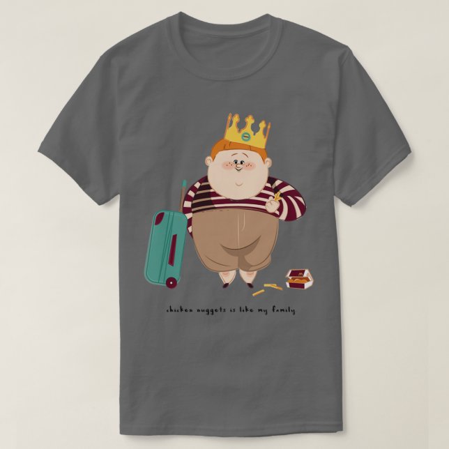 Hühnernuggets sind wie meine Familie T-Shirt (Design vorne)