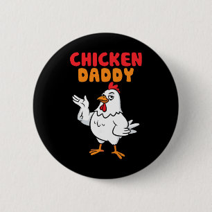 Hühnerpapa Vintage-Geflügelzüchter Lustiger Vatert Button