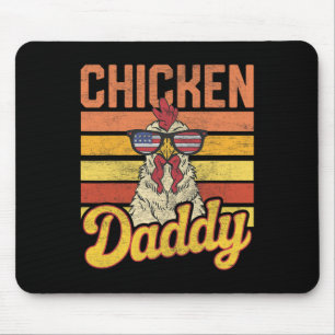 Hühnerpapa Vintage Geflügelzüchter Lustiger Vatert Mousepad