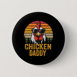 Hühnerpapa Vintage Hahn Für Papa Bauer Vatertag Mä Button