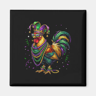 Hühnerperlen Mardi Gras Karneval Landwirtschaft Ba Magnet