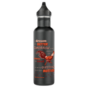 Hühnerquote Flasche ohne Wasser Edelstahlflasche