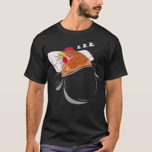 Hühnerschlafen Pajamas Nickerchen PJs Outfit Baue T-Shirt