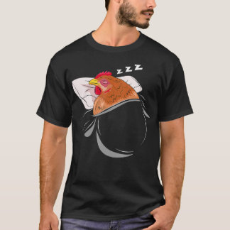 Hühnerschlafen Pajamas Nickerchen PJs Outfit Bauer T-Shirt