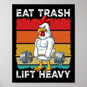 Hühnerschwanz-Training Essen Müllhalde schwer Poster