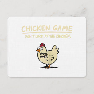 Hühnerspiel Schau nicht auf das Huhn Lustiges Huhn Einladung