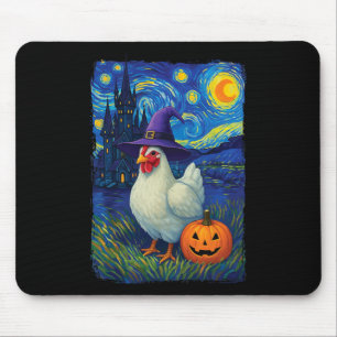 Hühnersternennacht Halloween Geflügelzüchter Mousepad