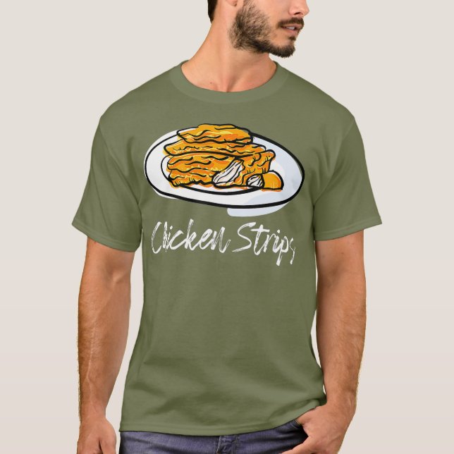 Hühnerstreifen Frittierte Tenders Hot Wings Finger T-Shirt (Vorderseite)