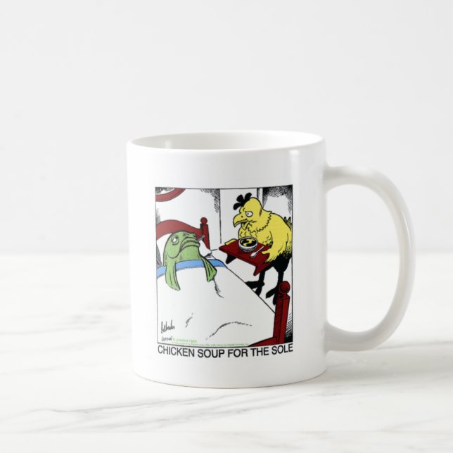 Hühnersuppe 4 Seezunge Gewürzter Fisch/Hühnchen Ge Kaffeetasse (Rechts)