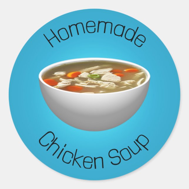 Hühnersuppe Runder Aufkleber (Vorderseite)