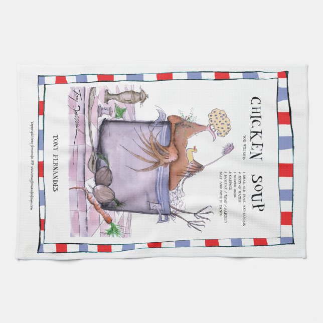 Hühnersupperezept, tony fernandes teatowel küchentuch (Horizontal)