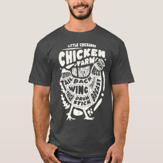 Hühnerteile Anatomie Little Chickadee Hühnerferne T-Shirt