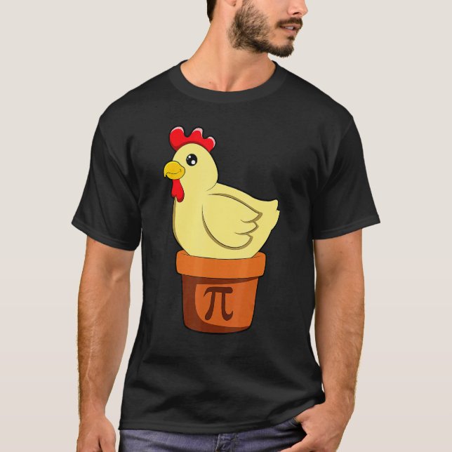 Hühnertopf Pi     Mathtag T-Shirt (Vorderseite)