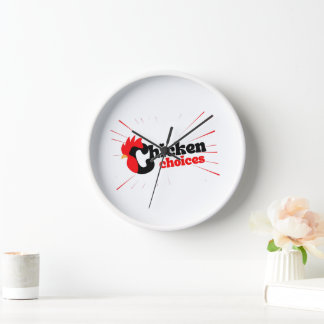 Hühnertypografie Uhr