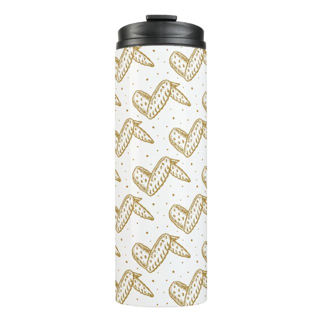 Hühnerwalzmuster Thermosbecher (Vorderseite)