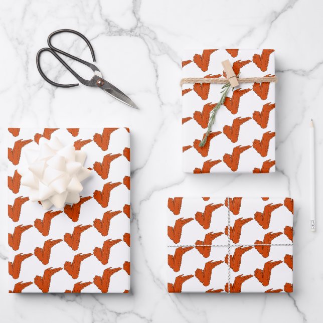 Hühnerwaschpapier — Flachblatt-Set 3 Geschenkpapier Set (Vorderseite)