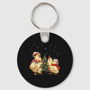 Hühnerweihscheinleuchten Bauernhof Funny Xmas Schlüsselanhänger